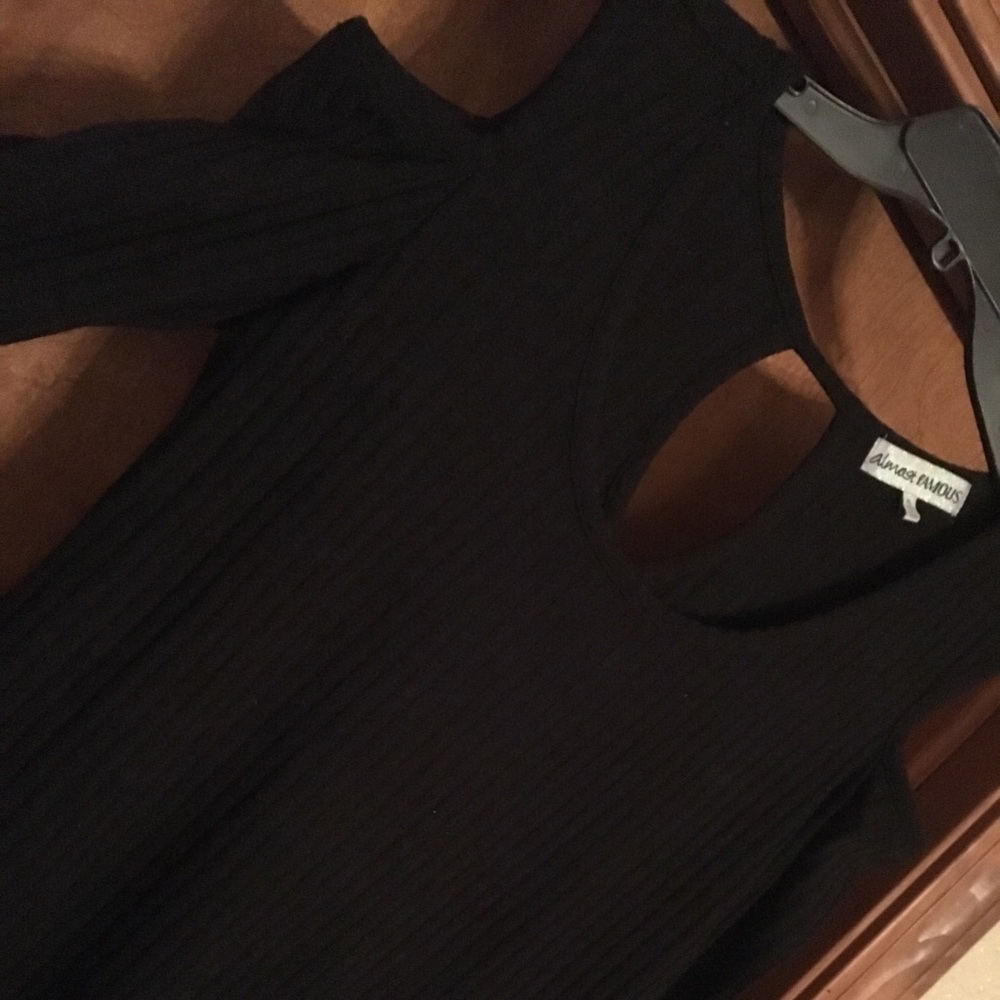 Almost Famous Sweater Dress with Cold Shoulder